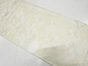 菱に松竹梅模様織り出し　袋帯